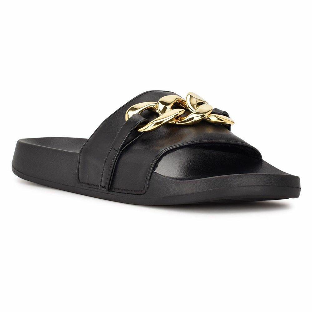 Nine west sales black slides